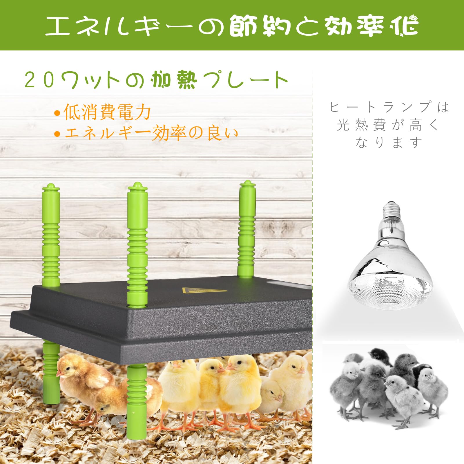 Amazon | ヒヨコ用加熱プレート 育雛加熱板 高さ・角度調節可能 ヒナ